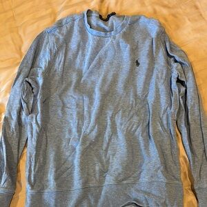 Polo by Ralph Lauren Men's Light Blue Crewneck Sweater